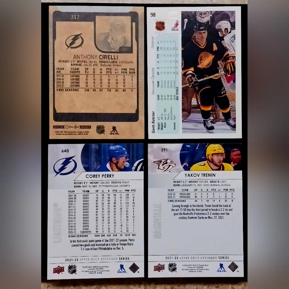 NHL hockey trading cards. 20 cards! Diverse collection of players w/stats. NWT.